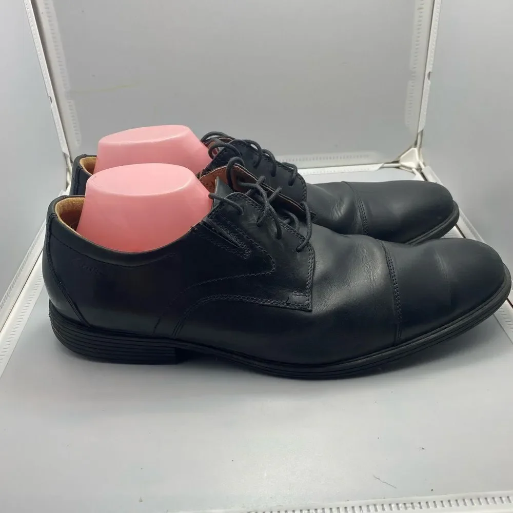 Clarks Collection Extreme Comfort Black Oxford Shoes Mens 12 Leather Dress Work